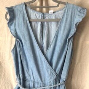 Fun Chambray Old Navy Wide-leg Jumpsuit Size L